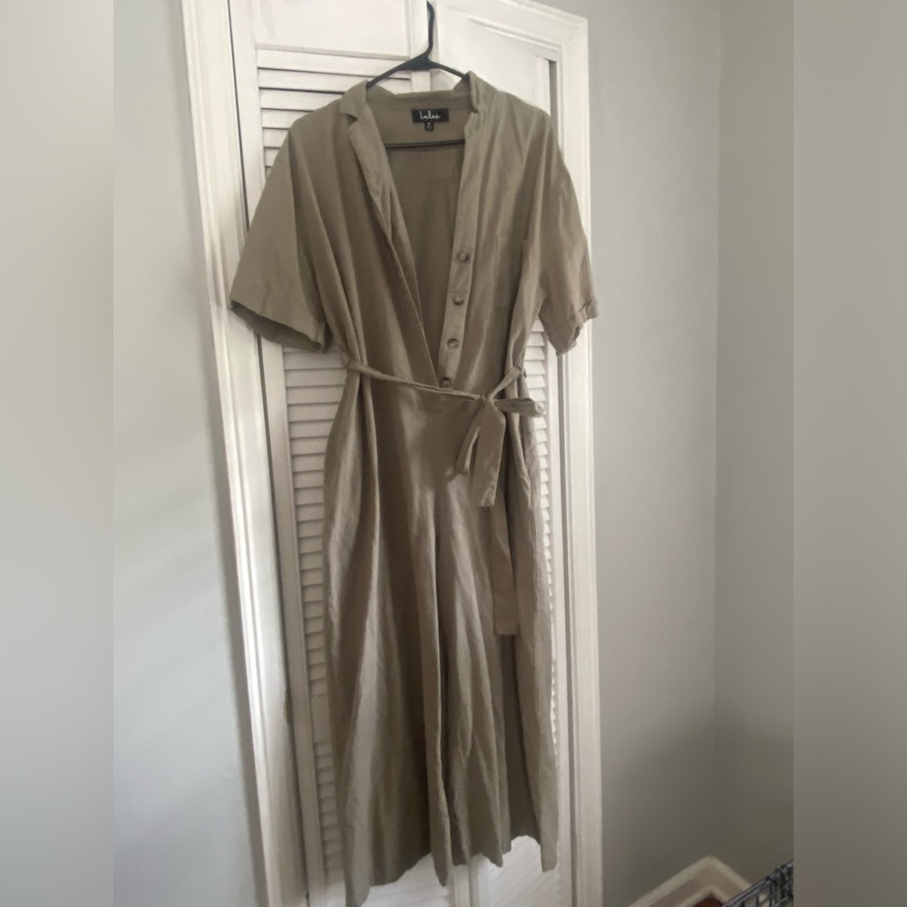 Lulu’s Wide Leg Cropped Utility Suit